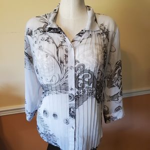 Chico's pleated blouse
